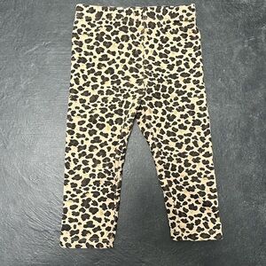 E. Land Girls Brown and Gold Leopard Print Leggings size 2T
